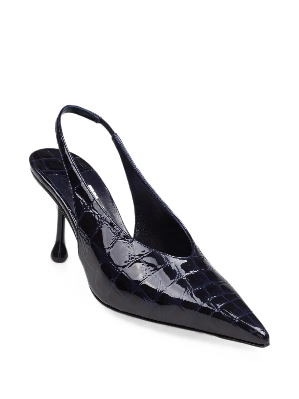 Jimmy Choo Isa croc-effect slingback pumps Blauw