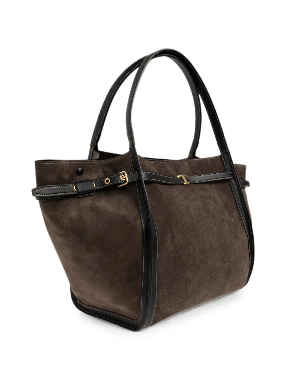Tod's Medium T Signature suède shopper Bruin