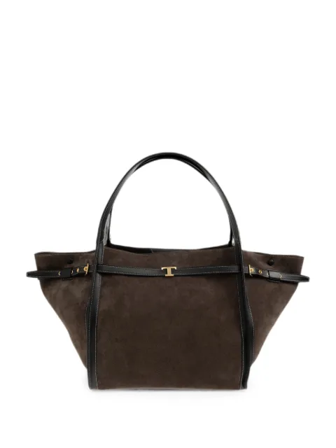 Tod's T Signature shopping bag in suede medium