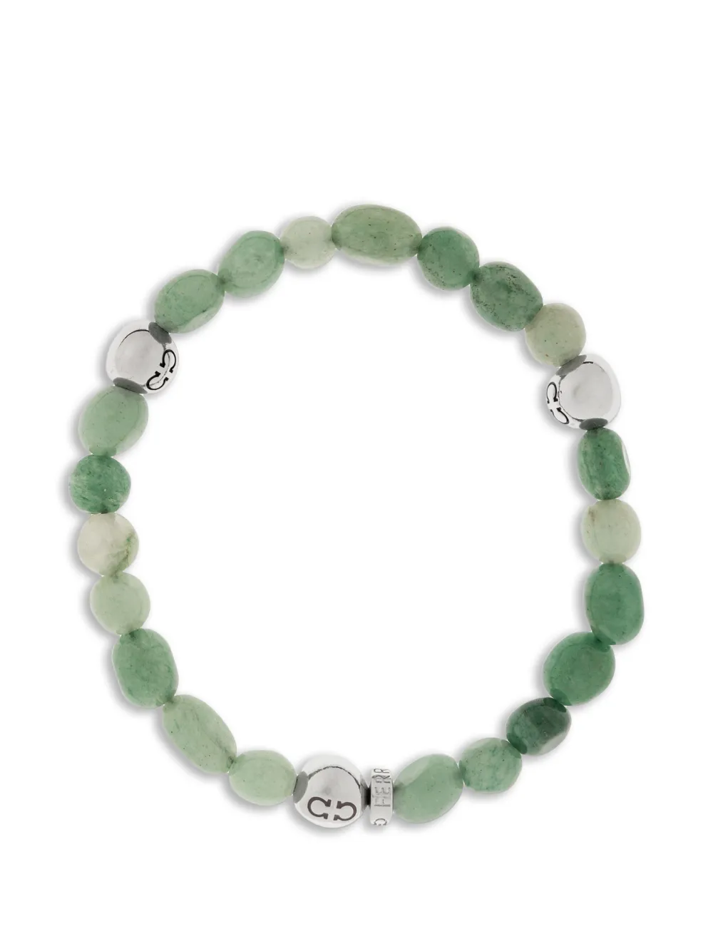 Ferragamo bracelet Gancini serti de perles - Vert