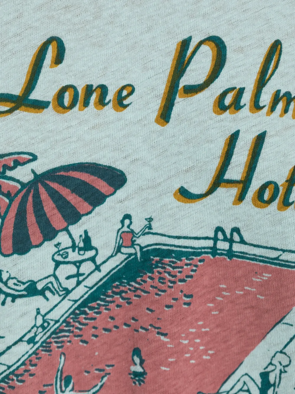 MOTHER Lone Palm Hotel T-shirt met grafische print Blauw