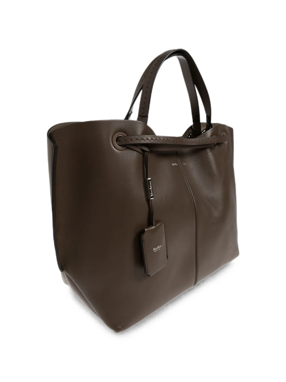 Max Mara Dubbele shopper van nappaleer Bruin