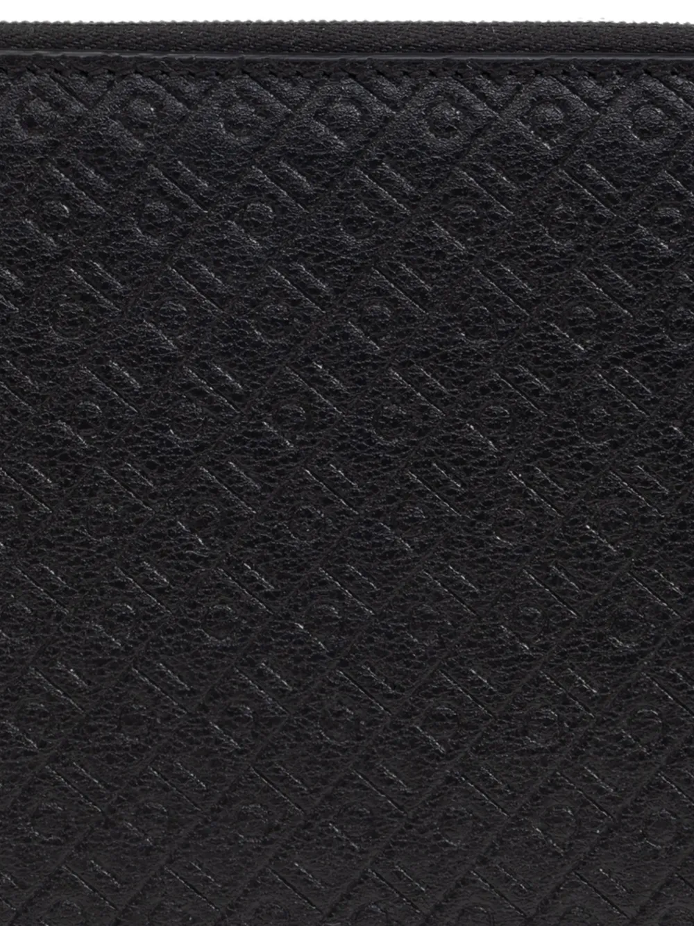 Ferragamo Leren portemonnee met logo-reliëf Zwart