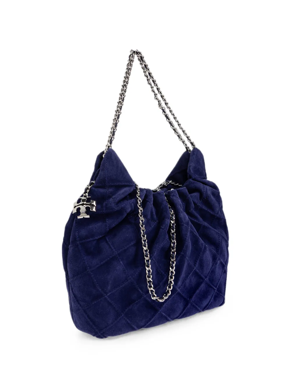 Tory Burch Fleming suède mini-tas Blauw
