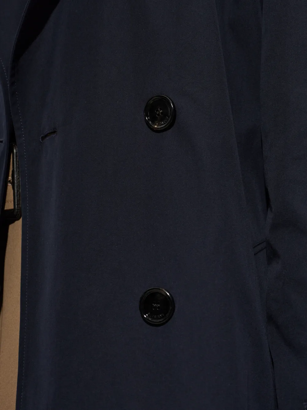 Burberry Trenchcoat met dubbele rij knopen Blauw