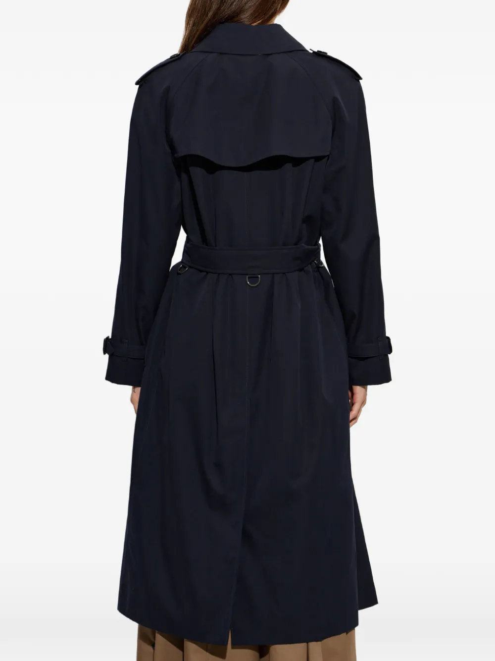 Burberry Trenchcoat met dubbele rij knopen Blauw