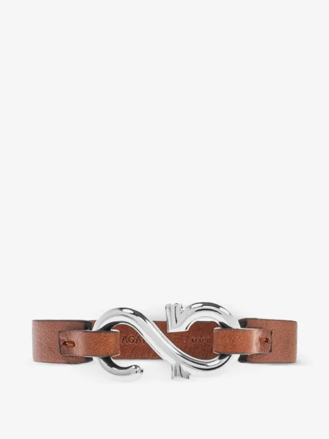 Ferragamo bracelet Gancini en cuir