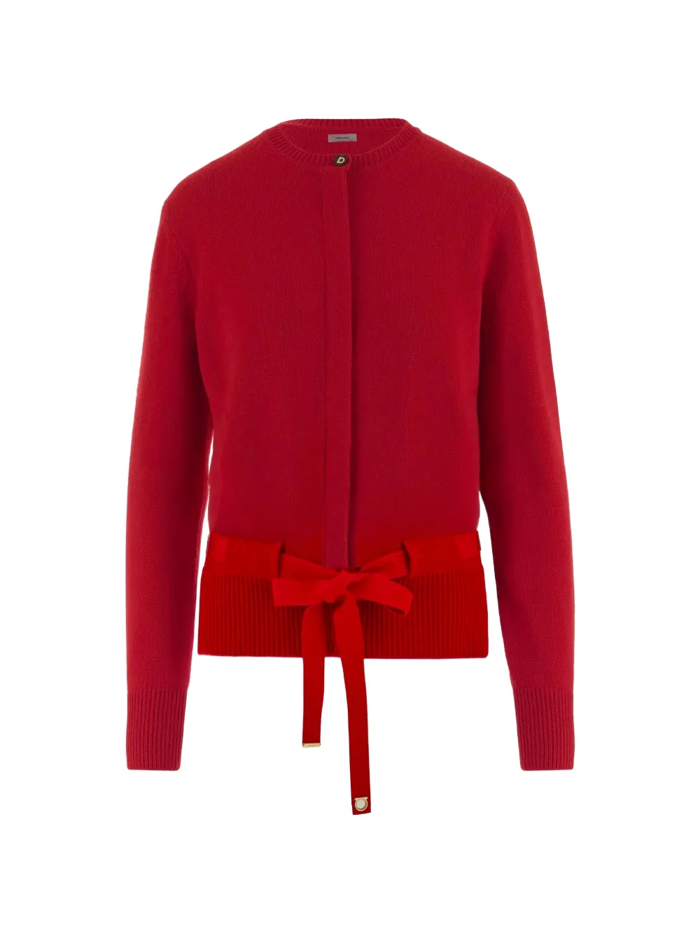 Ferragamo belted cashmere cardigan - Rosso