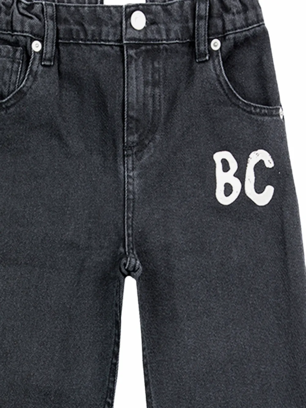 Bobo Choses Katoenen jeans met logoprint Grijs