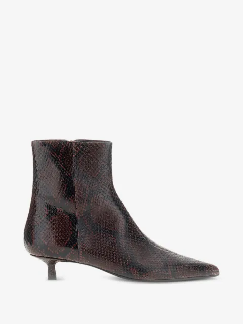 Aeyde snakeskin-effect pointed-toe ankle boots
