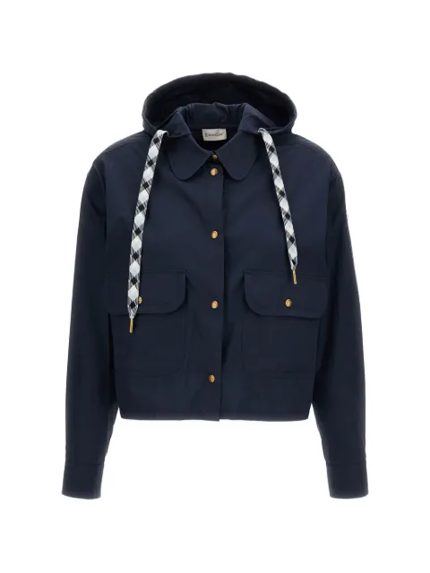 Moncler hooded logo-patch jacket