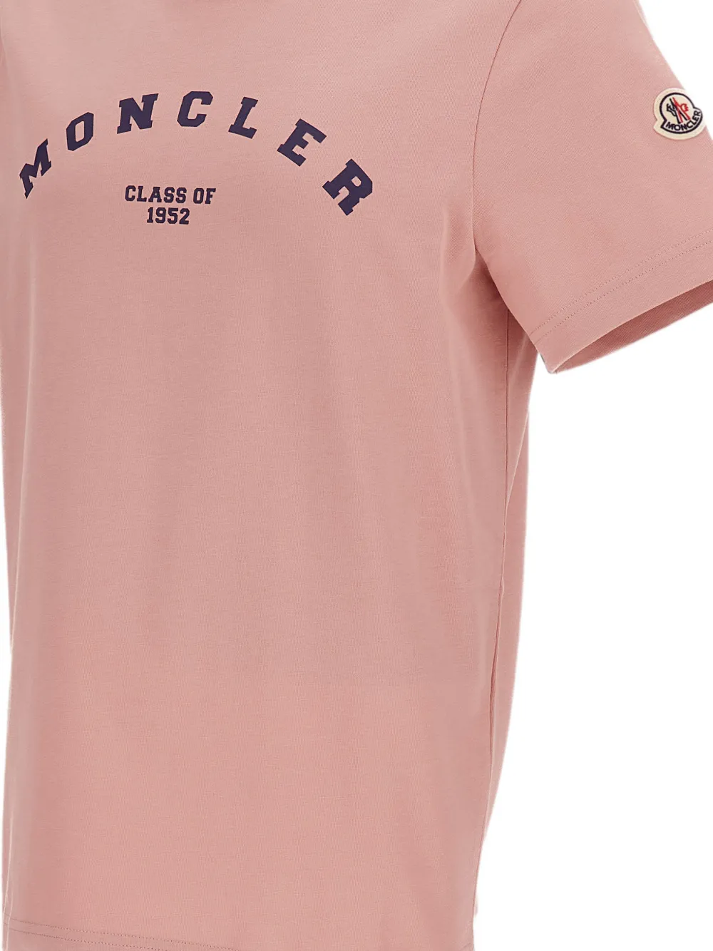 Moncler T-shirt met logoprint Roze