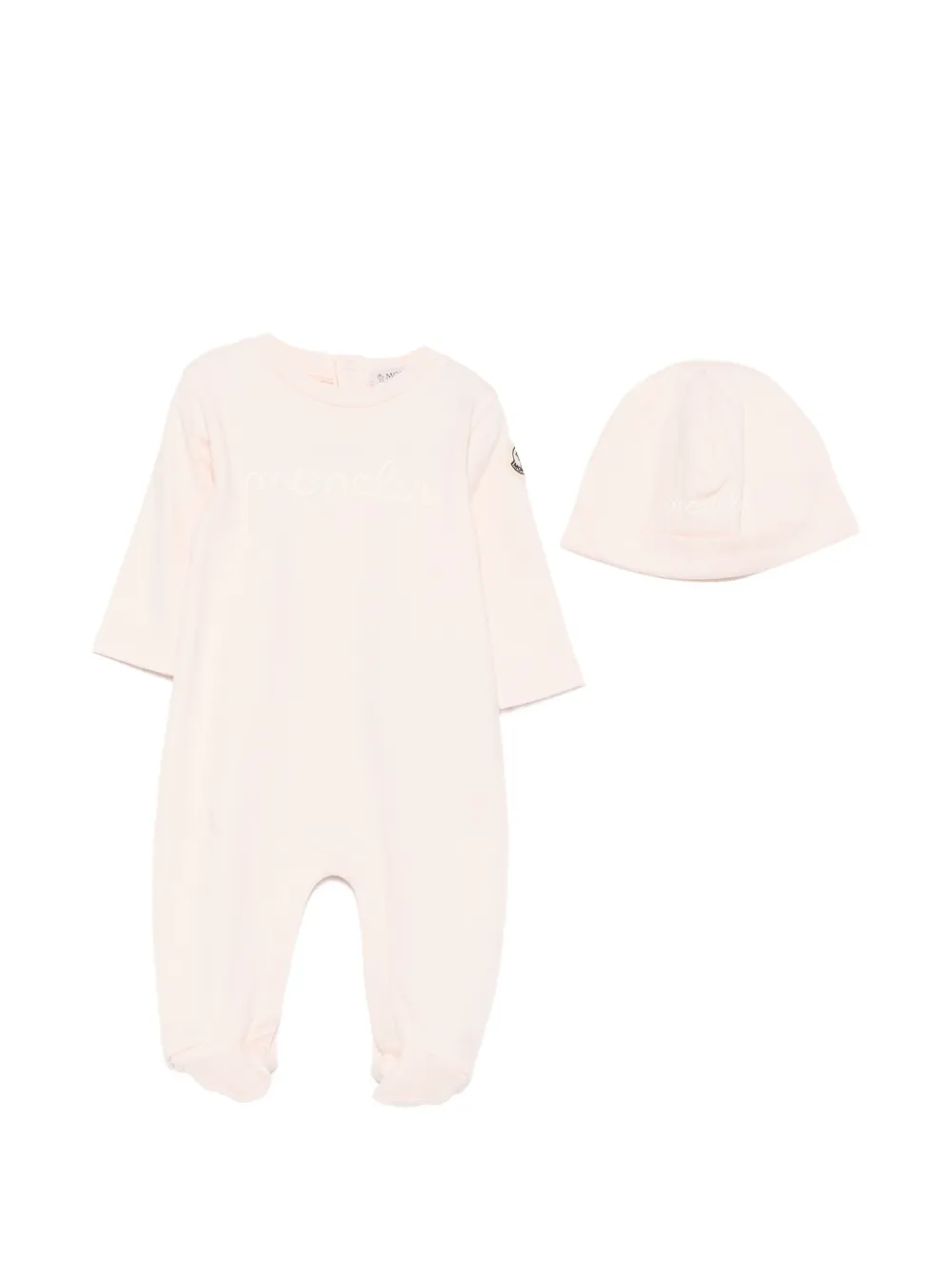 Moncler Enfant Romper muts en slabbetje Roze