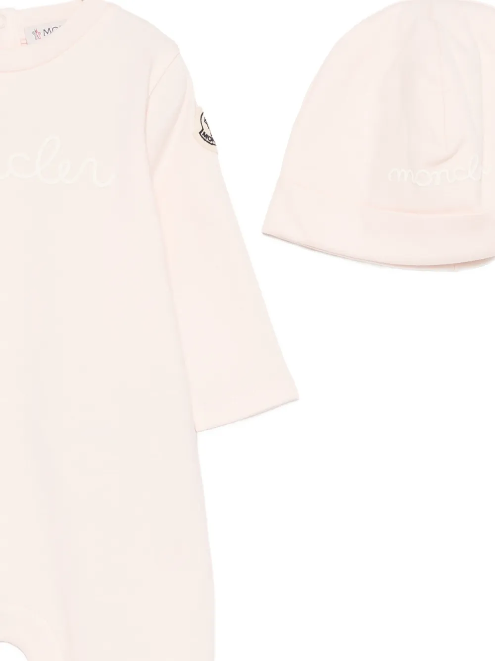 Moncler Enfant Romper muts en slabbetje Roze