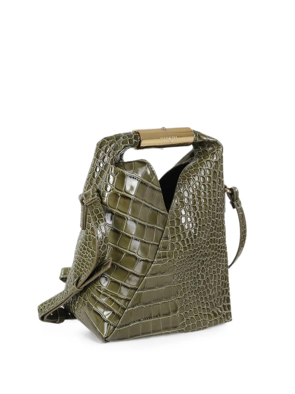 MM6 Maison Margiela Japanese Beuteltasche mit Kroko-Effekt - Grün