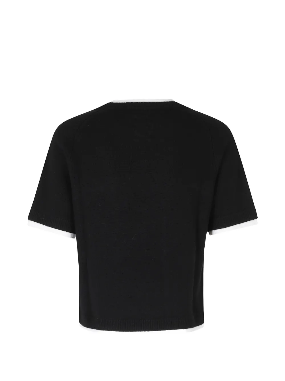 Semicouture Trui met gelaagd effect en korte mouwen Zwart