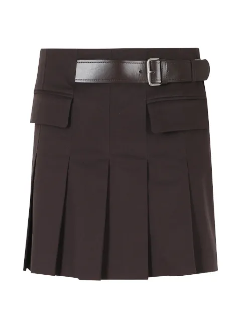 Semicouture Doris belted pleated mini skirt