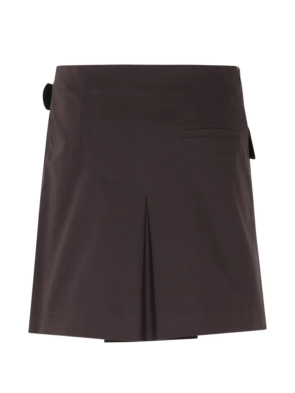 Semicouture Doris geplooide mini-rok met ceintuur Bruin