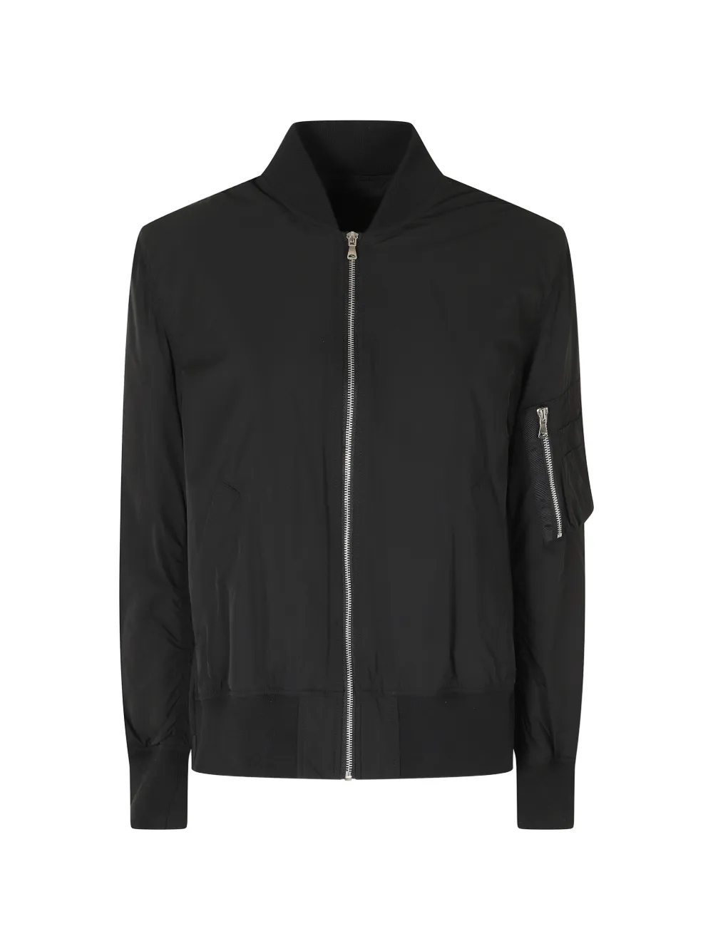 Semicouture Ada zip-up pleated bomber jacket - Nero