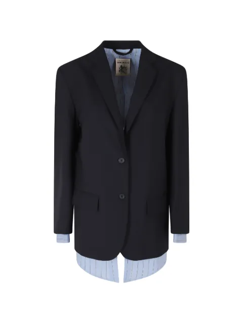Semicouture Deana layered-detail single-breasted blazer