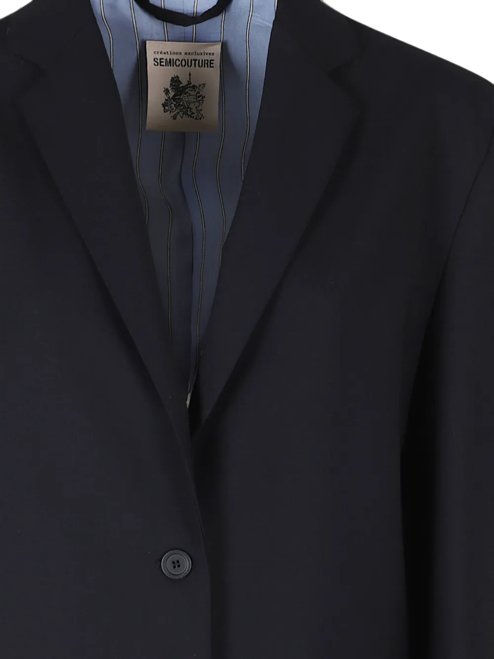 Semicouture Deana gelaagde blazer met enkele rij knopen Zwart