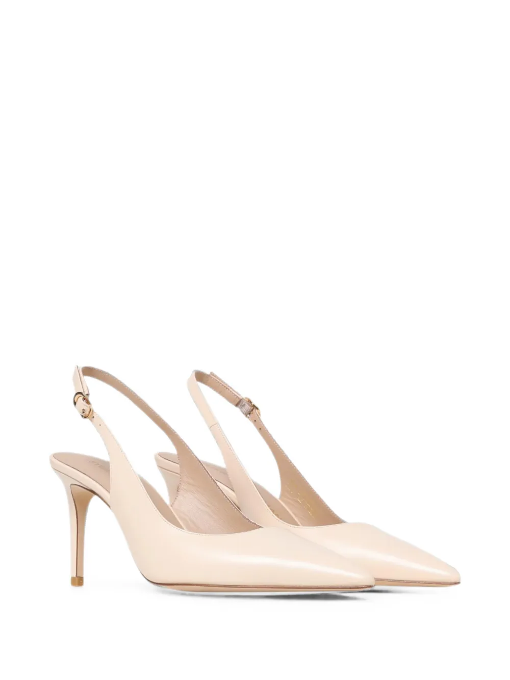Stuart Weitzman Stuart Power pointed-toe slingback pumps Beige