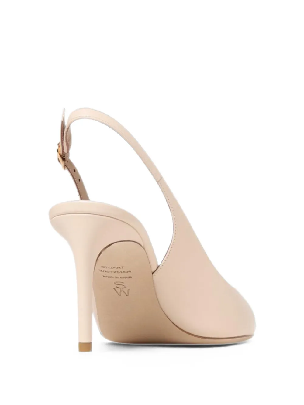 Stuart Weitzman Stuart Power pointed-toe slingback pumps Beige