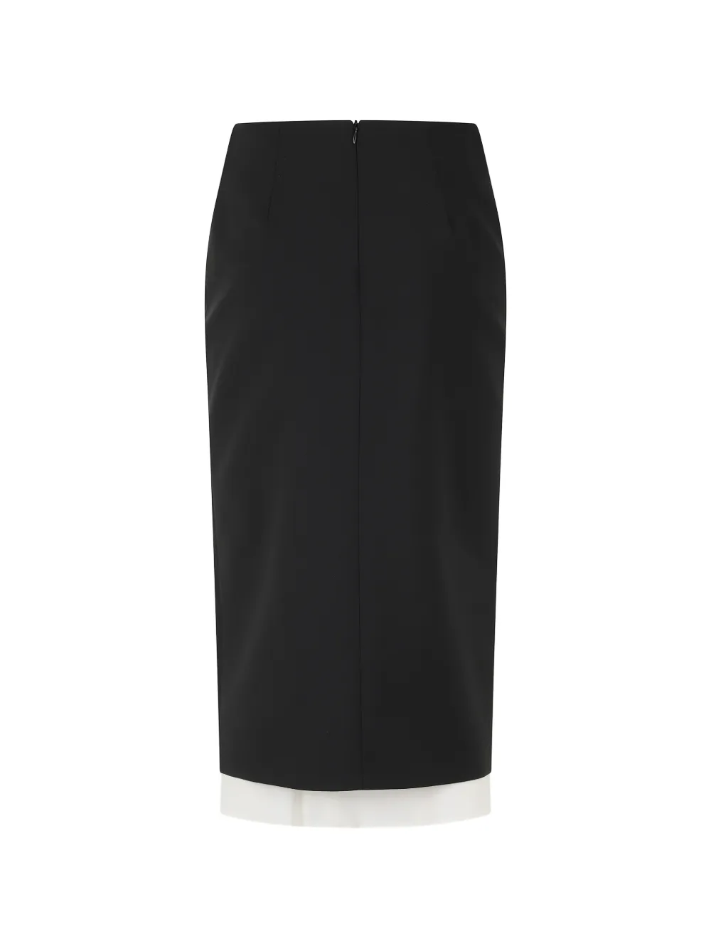 Semicouture Xenia midi-rok met gelaagd detail en split aan de voorkant Zwart