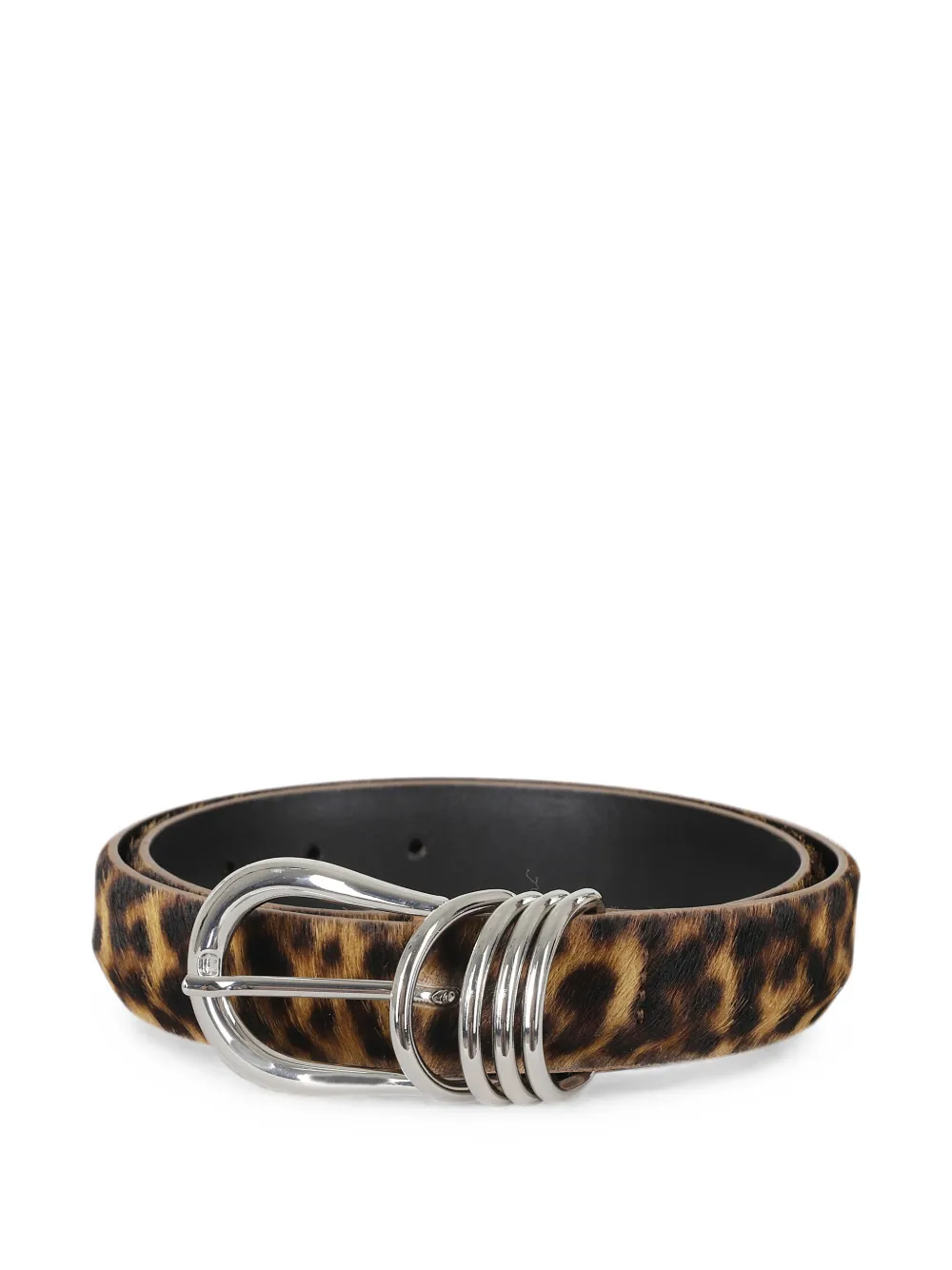 Semicouture Xiomara leopard-print triple-loop belt Bruin