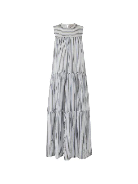 Semicouture Luigia striped tiered maxi dress