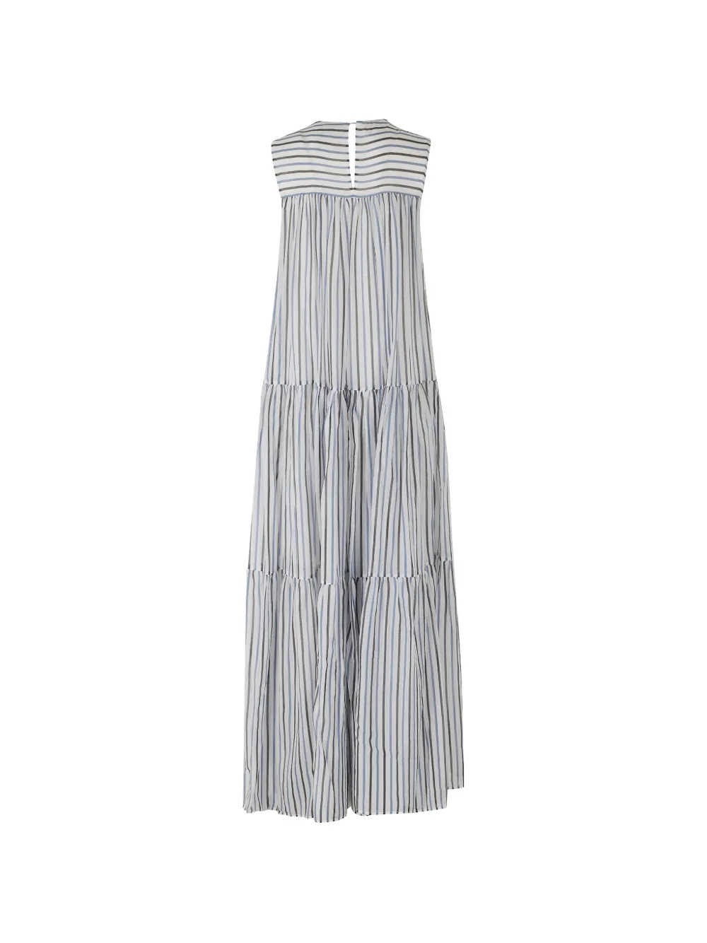Semicouture Luigia gestreepte gelaagde maxi-dress Wit