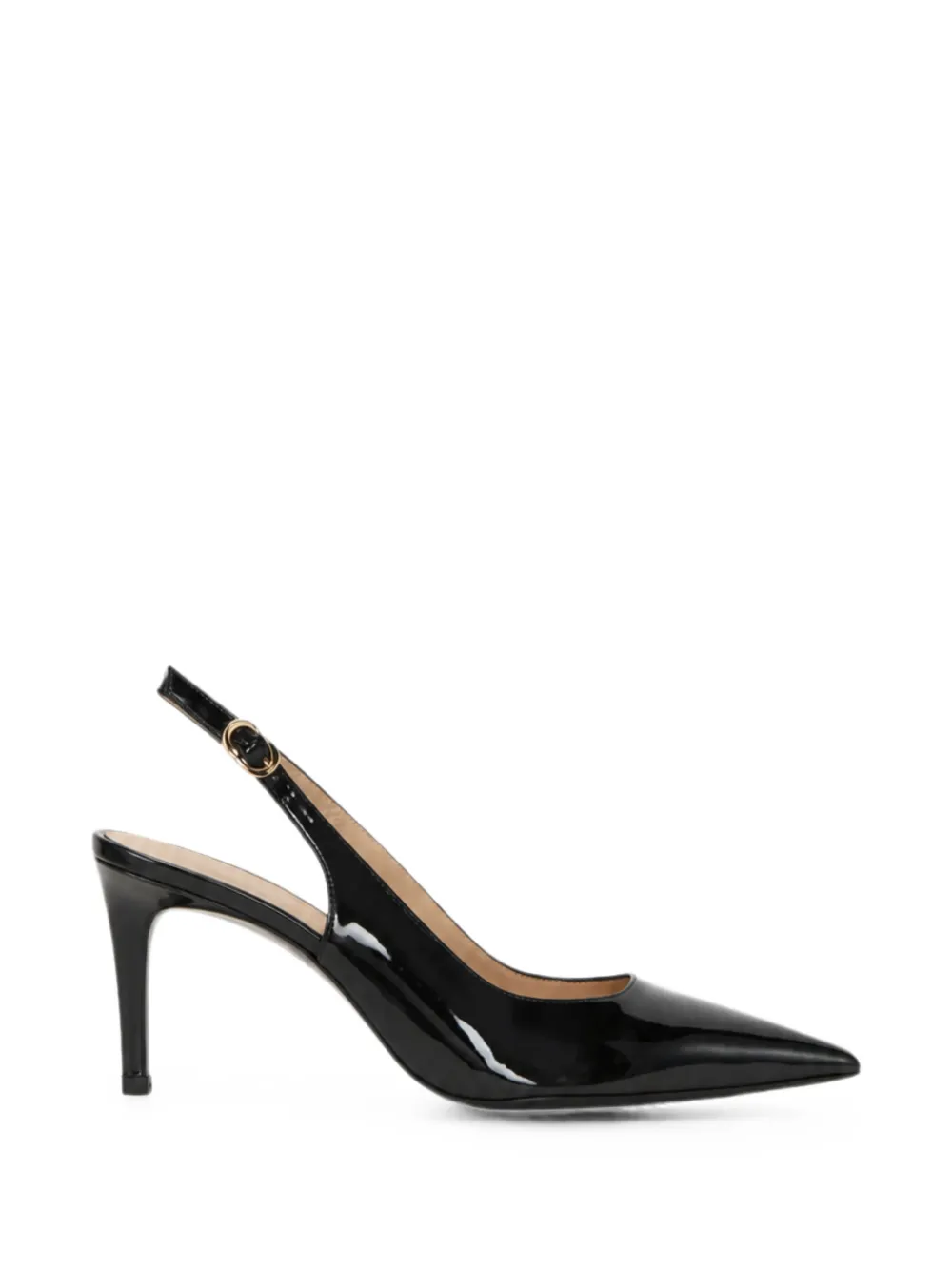 Stuart Weitzman Pumps Power in pelle verniciata con cinturino posteriore - Nero