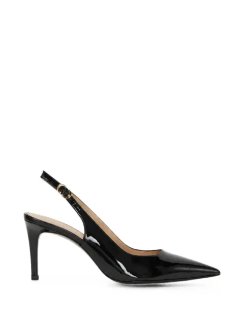Stuart Weitzman zapatos de tacón Power de charol con tira trasera