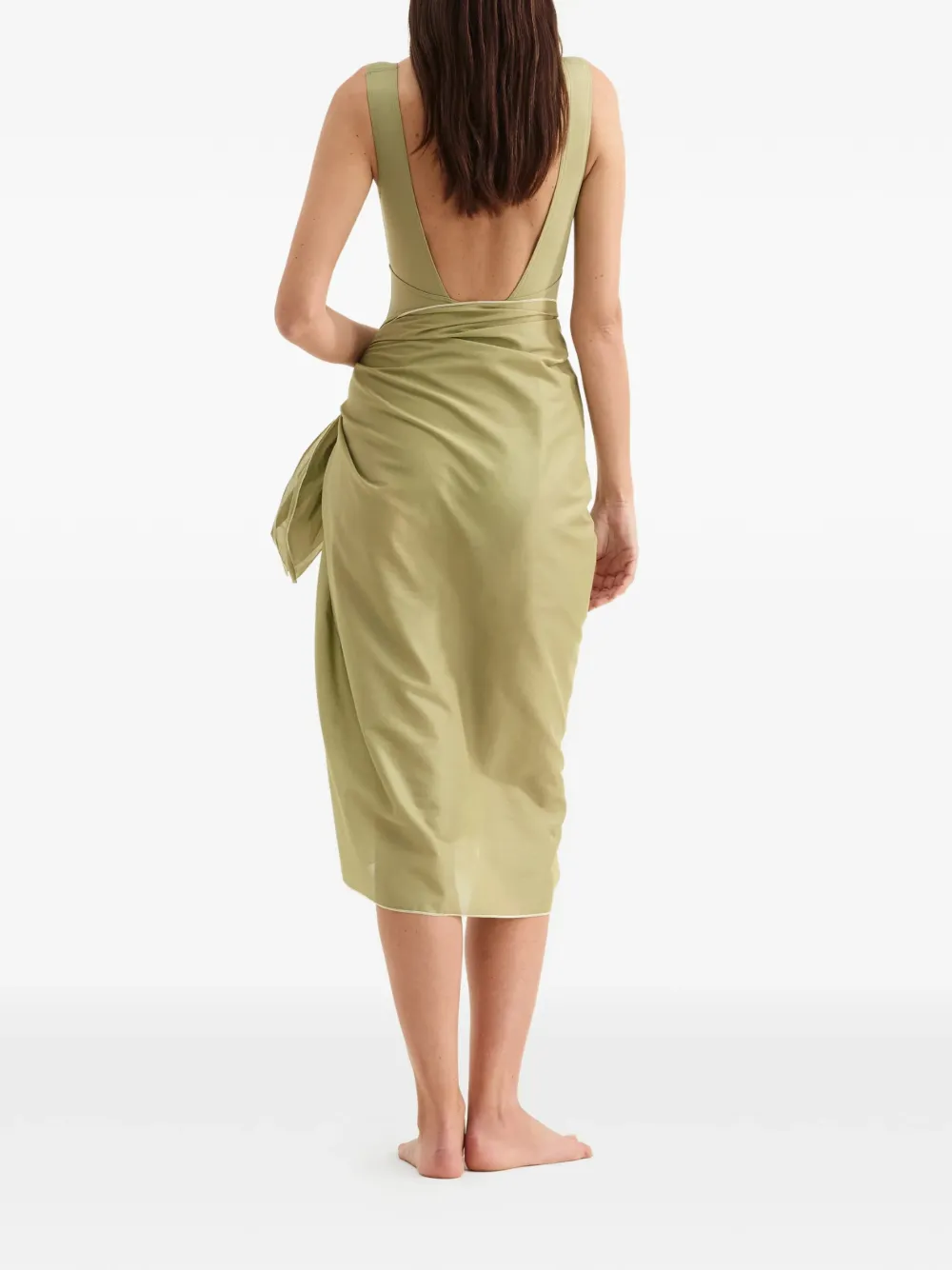 ERES Wikkelrok met gespdetail Groen