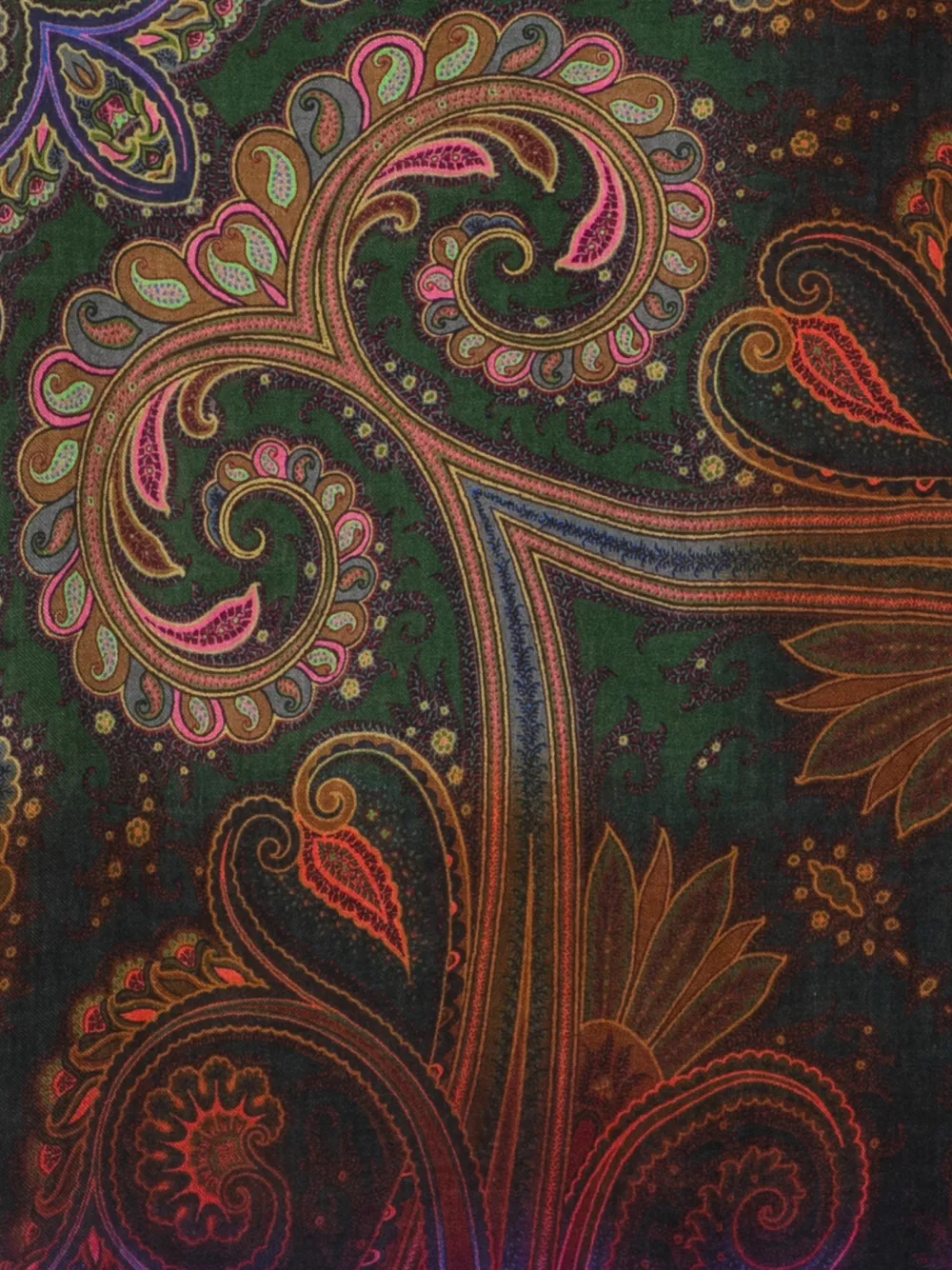 ETRO Sjaal met paisley-print Groen