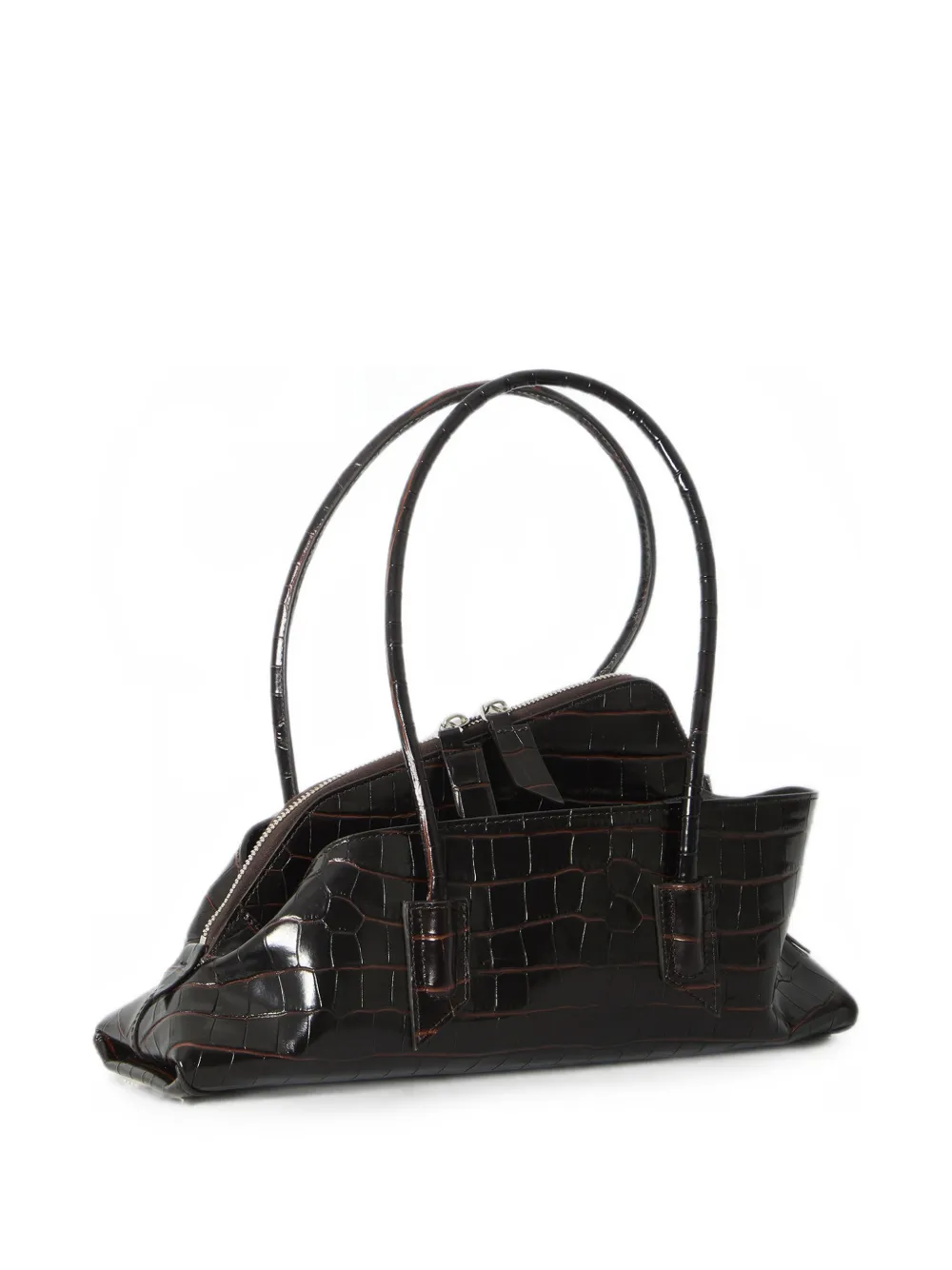The Attico Kleine La Passeggiata shopper met krokodillen-reliëf Bruin