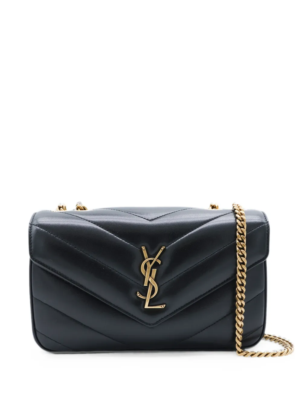 Saint Laurent Kleine Loulou Schultertasche - Schwarz