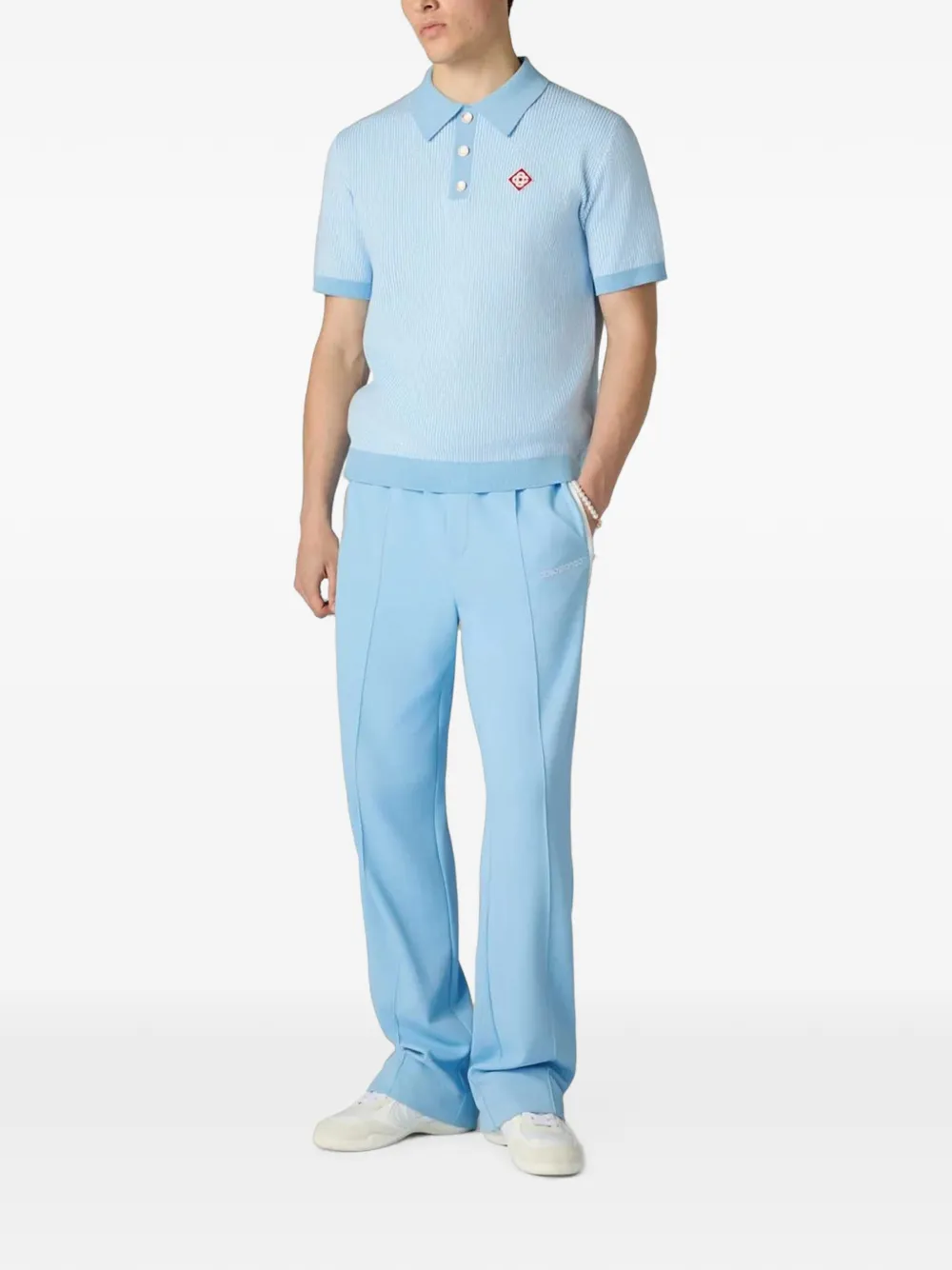 Casablanca Trainingsbroek met geborduurd logo Blauw