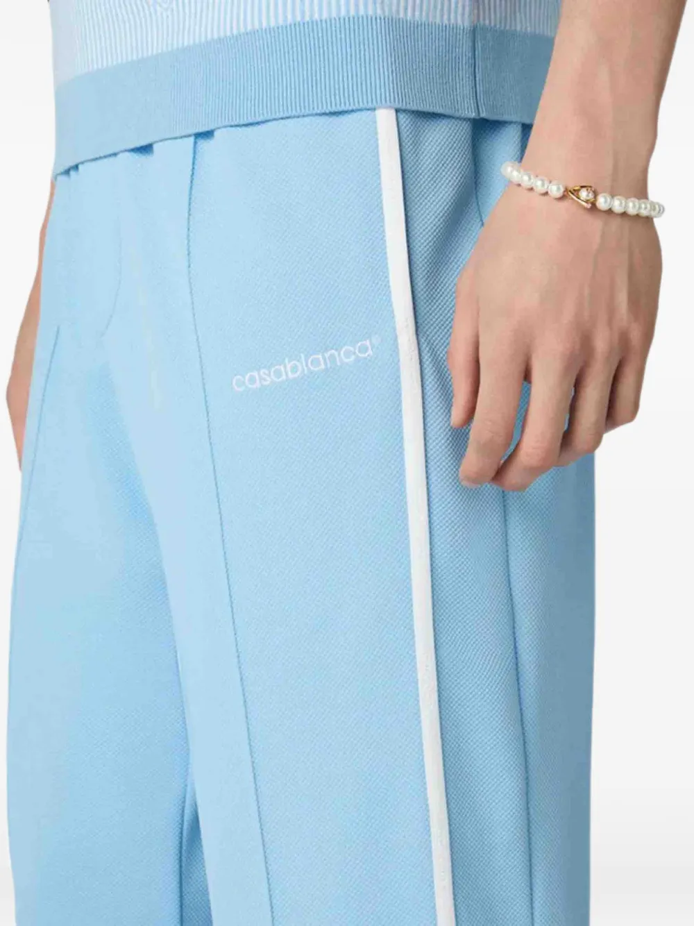 Casablanca Trainingsbroek met geborduurd logo Blauw