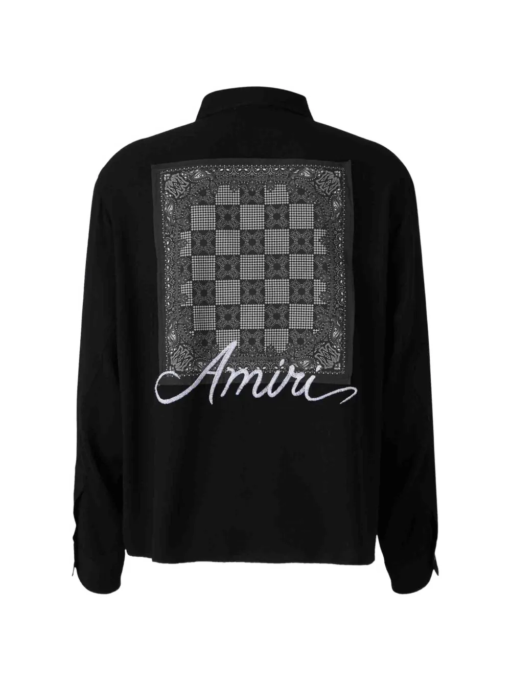 AMIRI Overhemd met geborduurd logo en bandana-patch Zwart