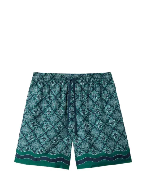 Casablanca bermudas Radiating de seda con monograma