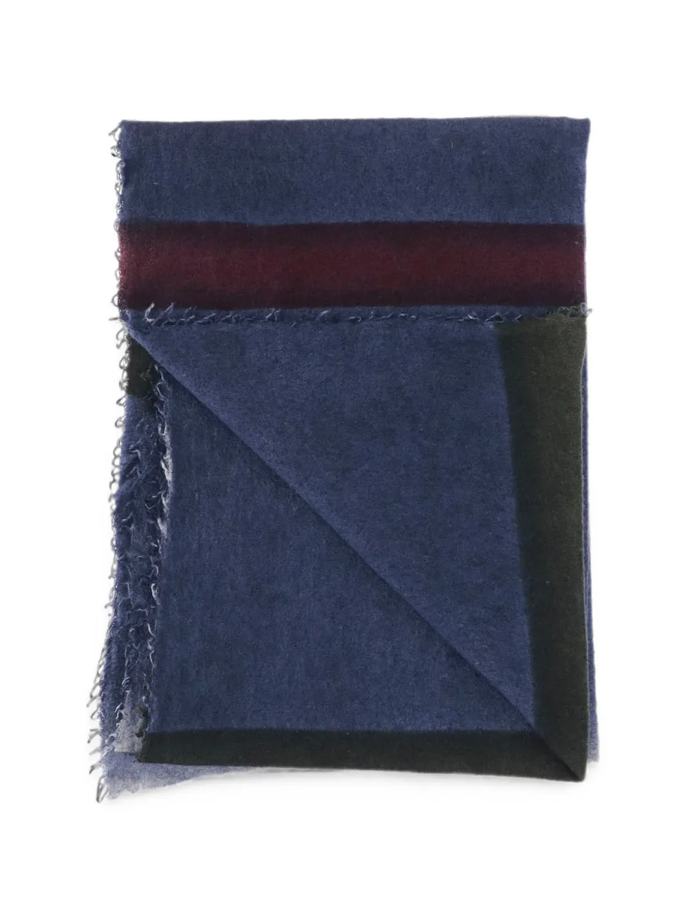Faliero Sarti Eros sjaal met franje Blauw