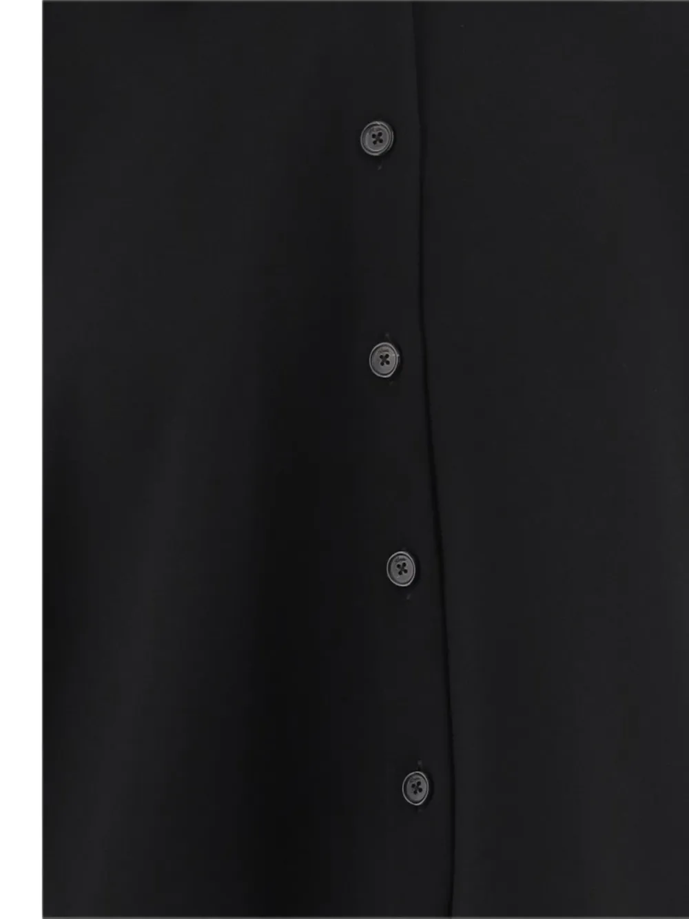 KHAITE Button-up blouse met epauletten Zwart