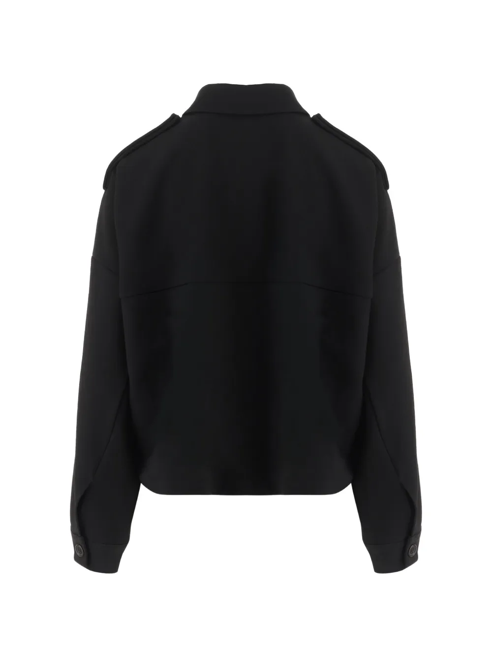 KHAITE Button-up blouse met epauletten Zwart