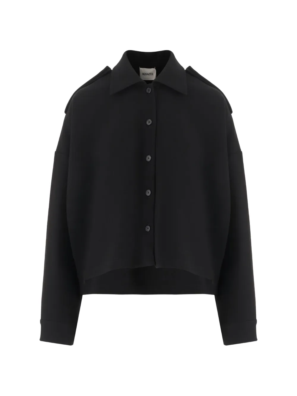 KHAITE epaulette button-up shirt - Nero