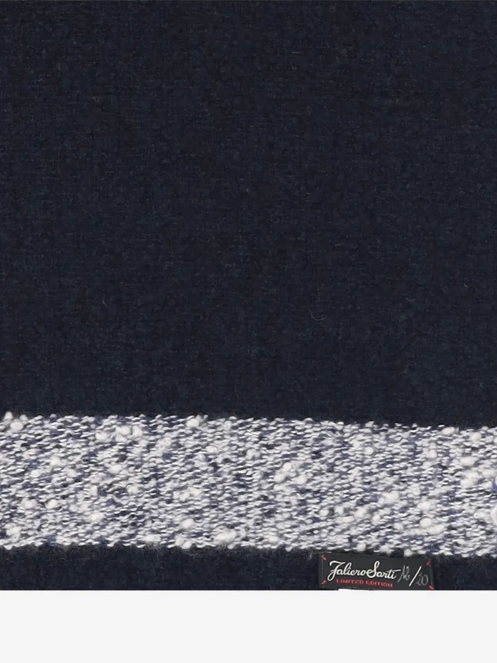 Faliero Sarti Sjaal met franje afwerking Blauw