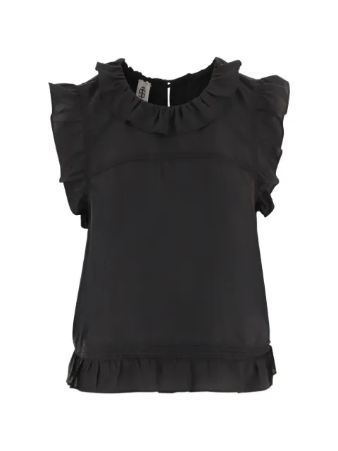 The Garment top de seda con volantes