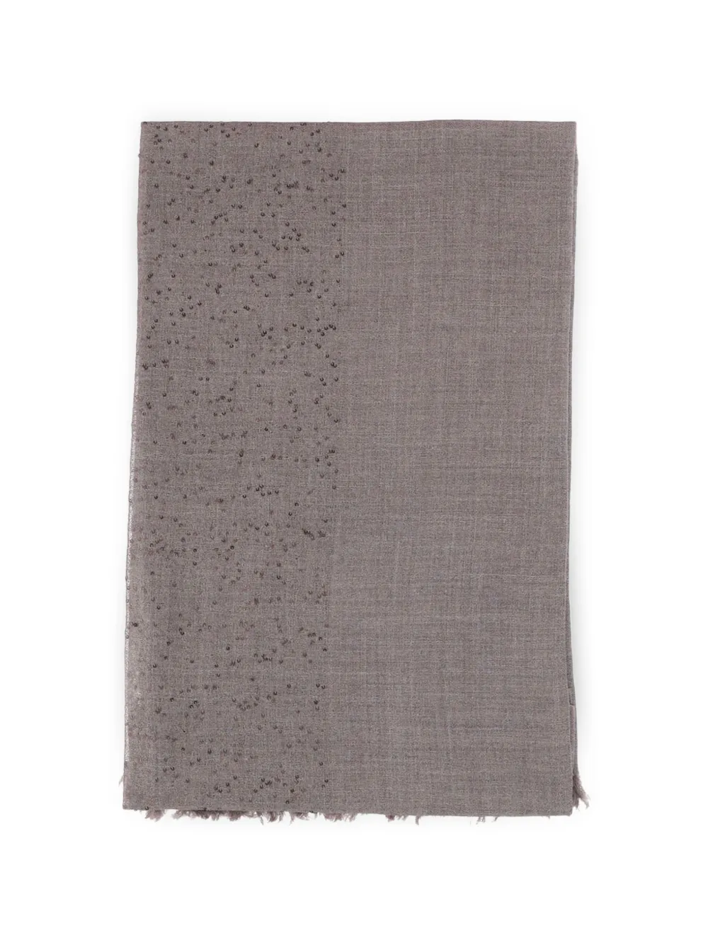Faliero Sarti sequin-embellished fringed scarf - Grigio
