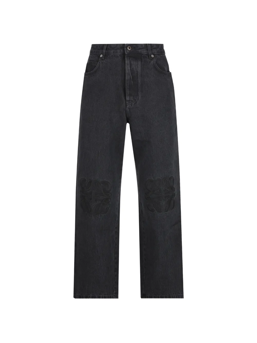 LOEWE Anagram-embroidered jeans - Nero