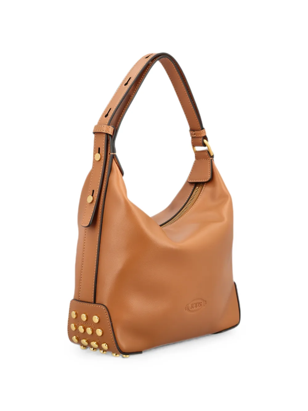 Tod's Mini-tas van leer met metalen stippen Bruin